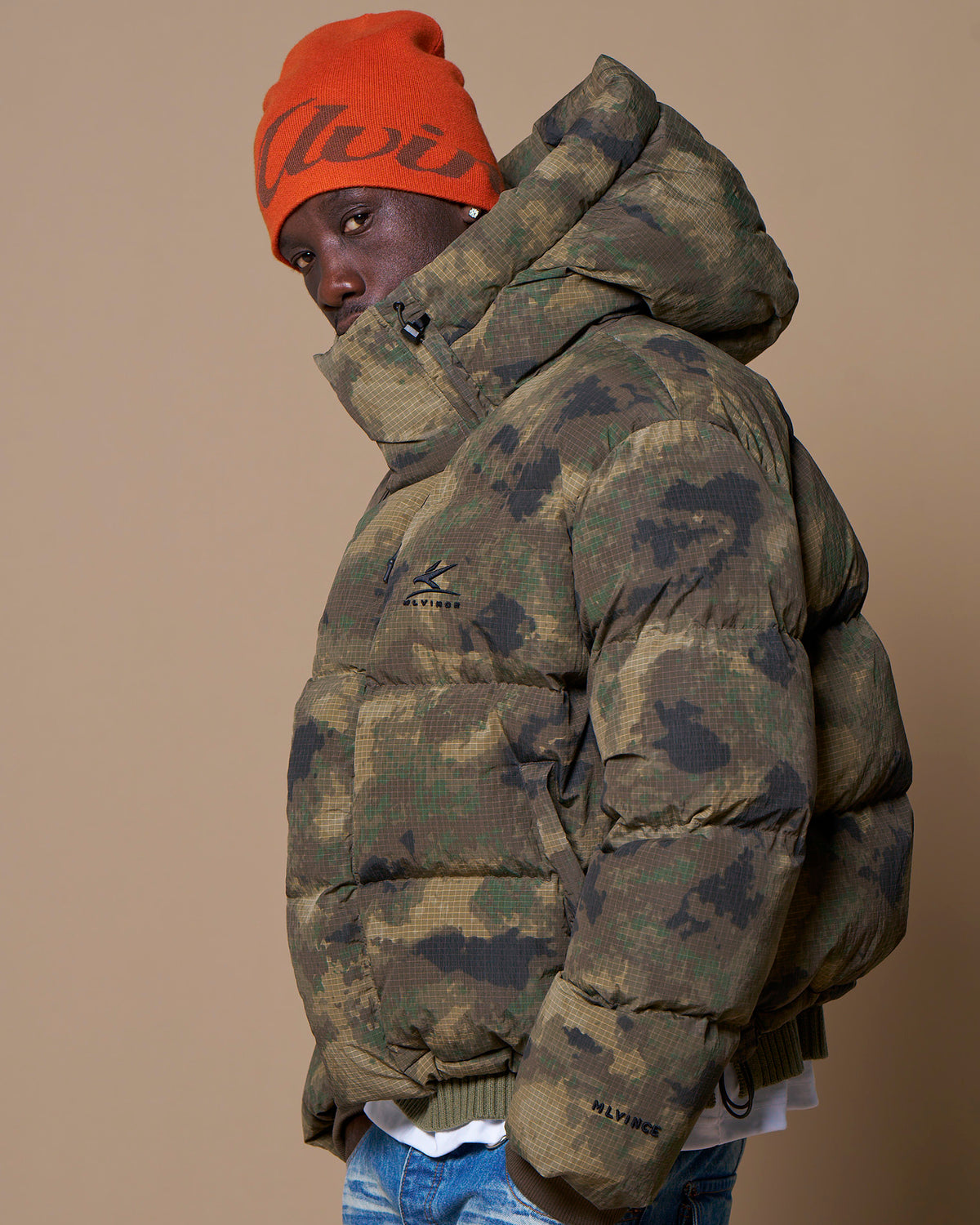 SCRIPT LOGO BEANIE - ORANGE