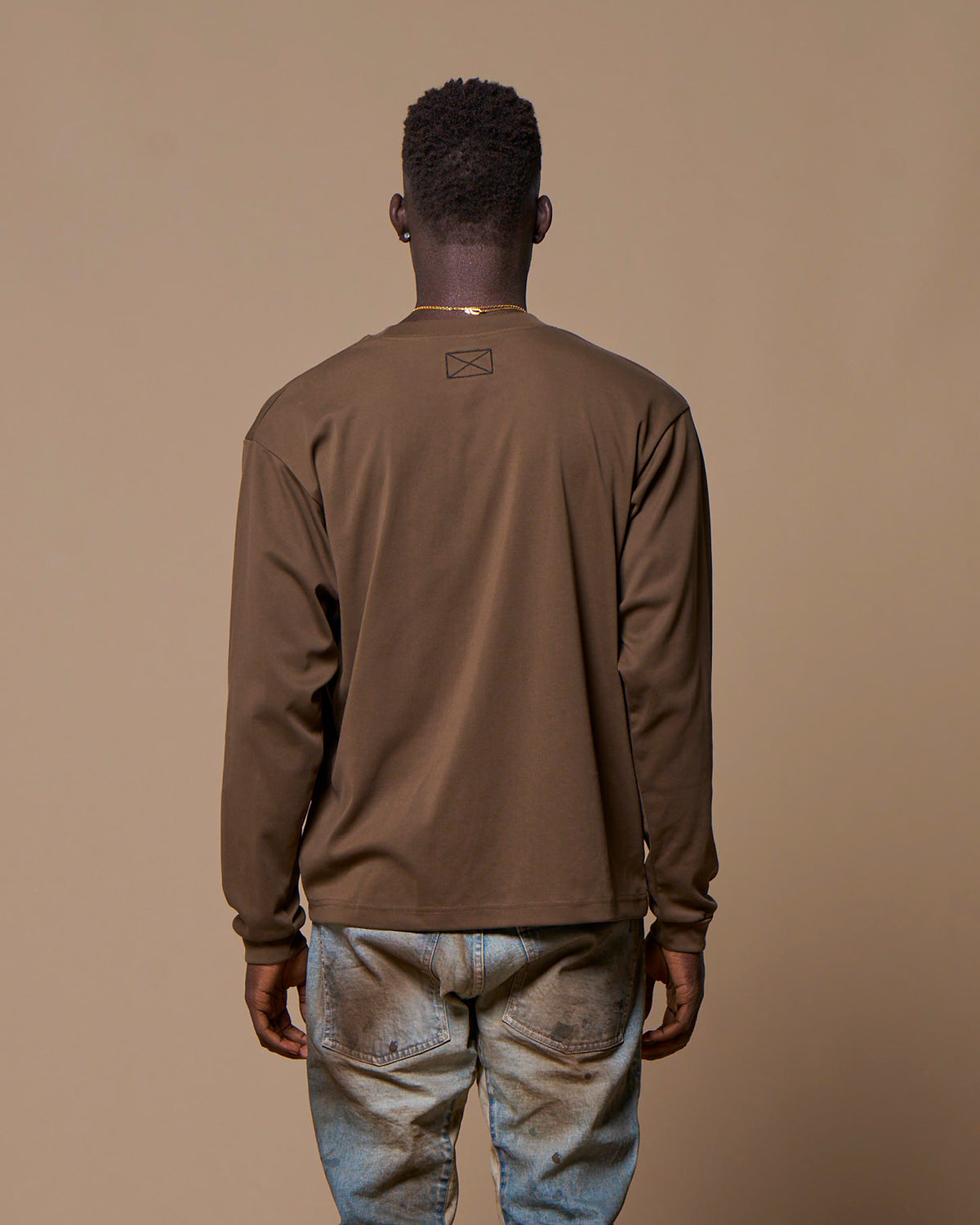 CLASSIC LOGO BOX LS TEE - OLIVE