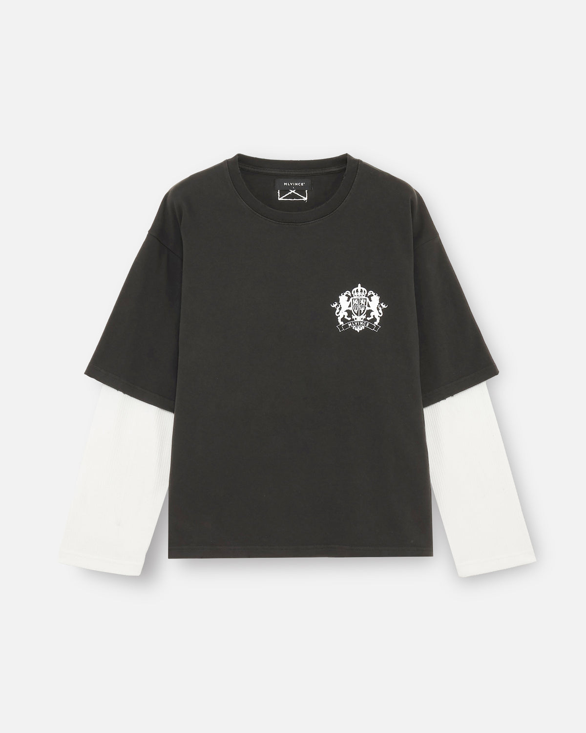 MLV HOTEL LAYERED LS TEE - WASHED BLACK