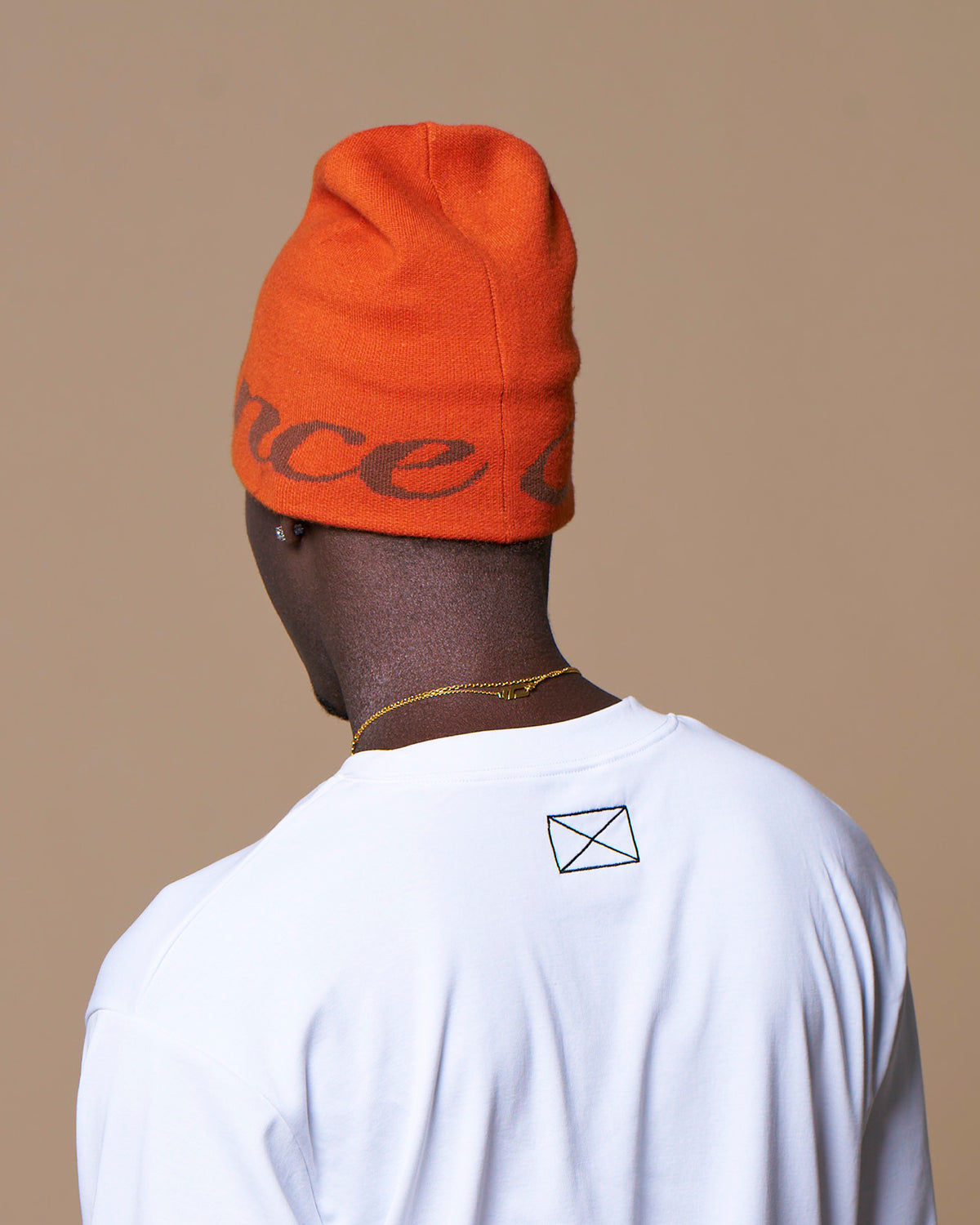 SCRIPT LOGO BEANIE - ORANGE