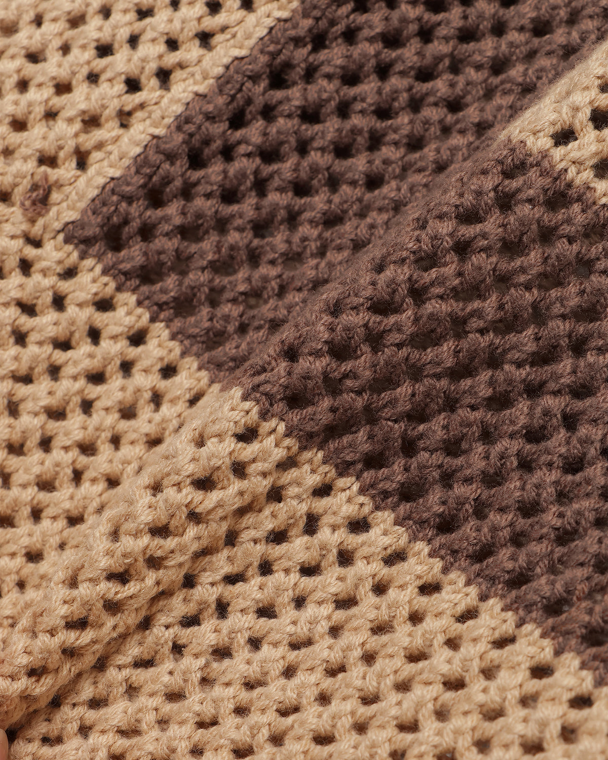 KNIT FOOTBALL TOP - BEIGE