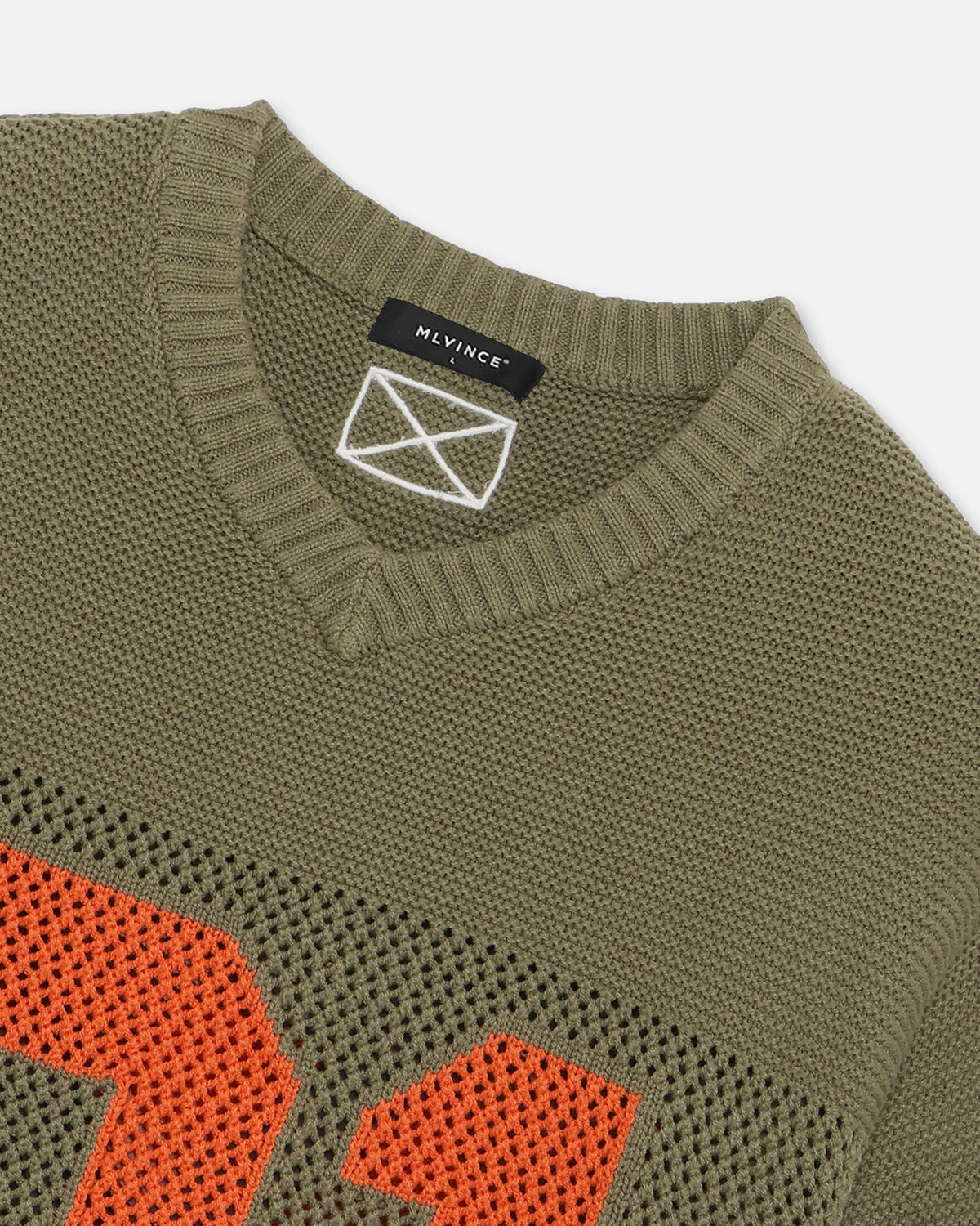 KNIT FOOTBALL TOP - OLIVE