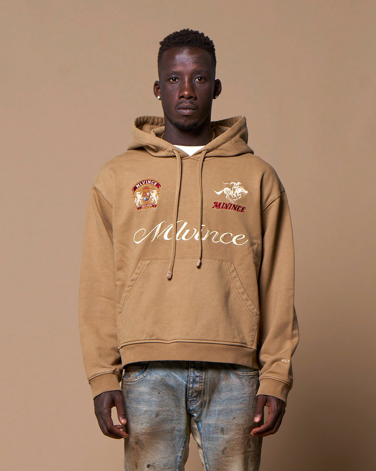 SCRIPT LOGO HOODY - TAN
