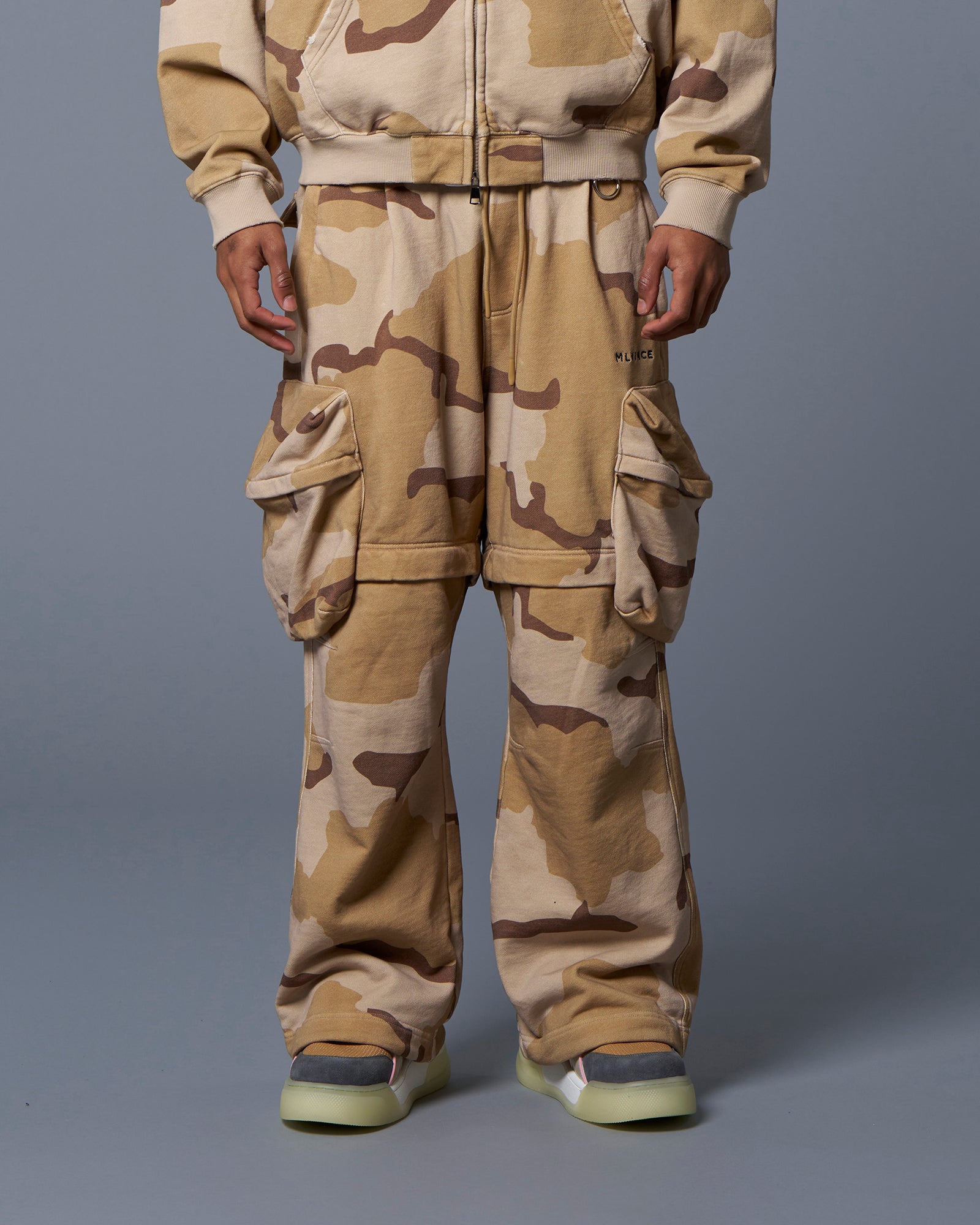 2WAY SWEAT CARGO PANTS - DESERT