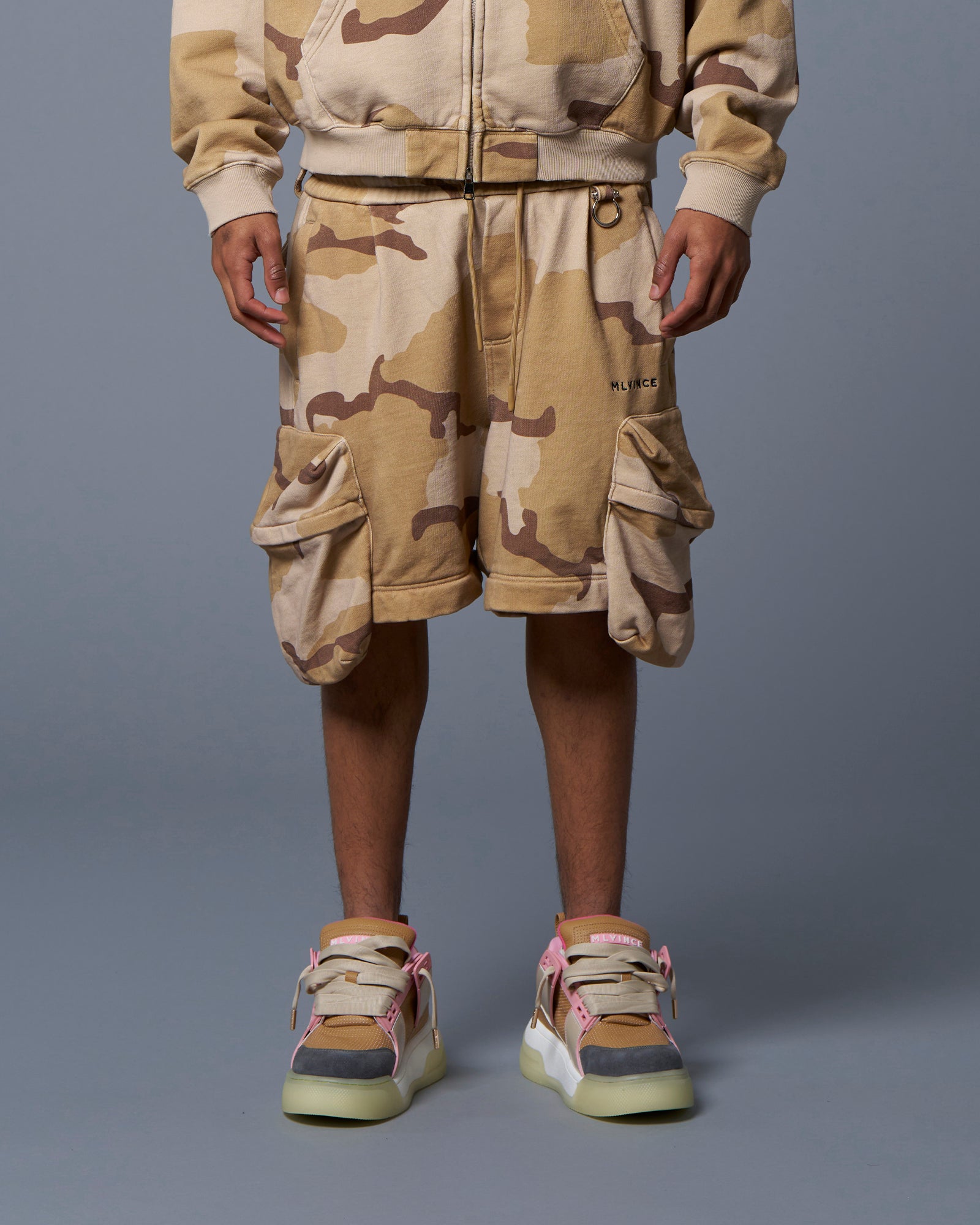 2WAY SWEAT CARGO PANTS - DESERT