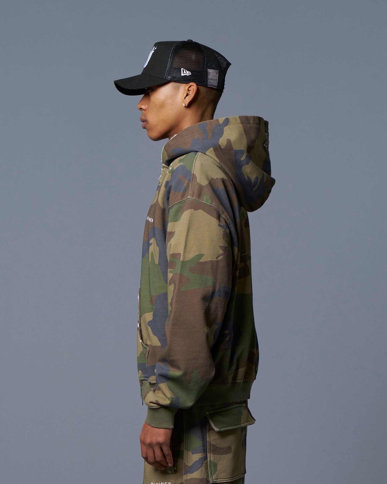 CLASSIC LOGO ZIP UP HOODY - WOODLAND