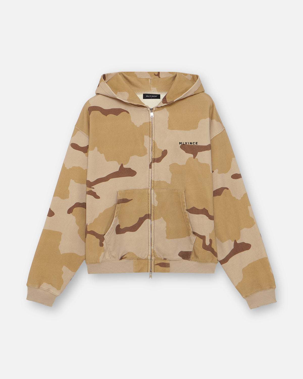 CLASSIC LOGO ZIP UP HOODY - DESERT