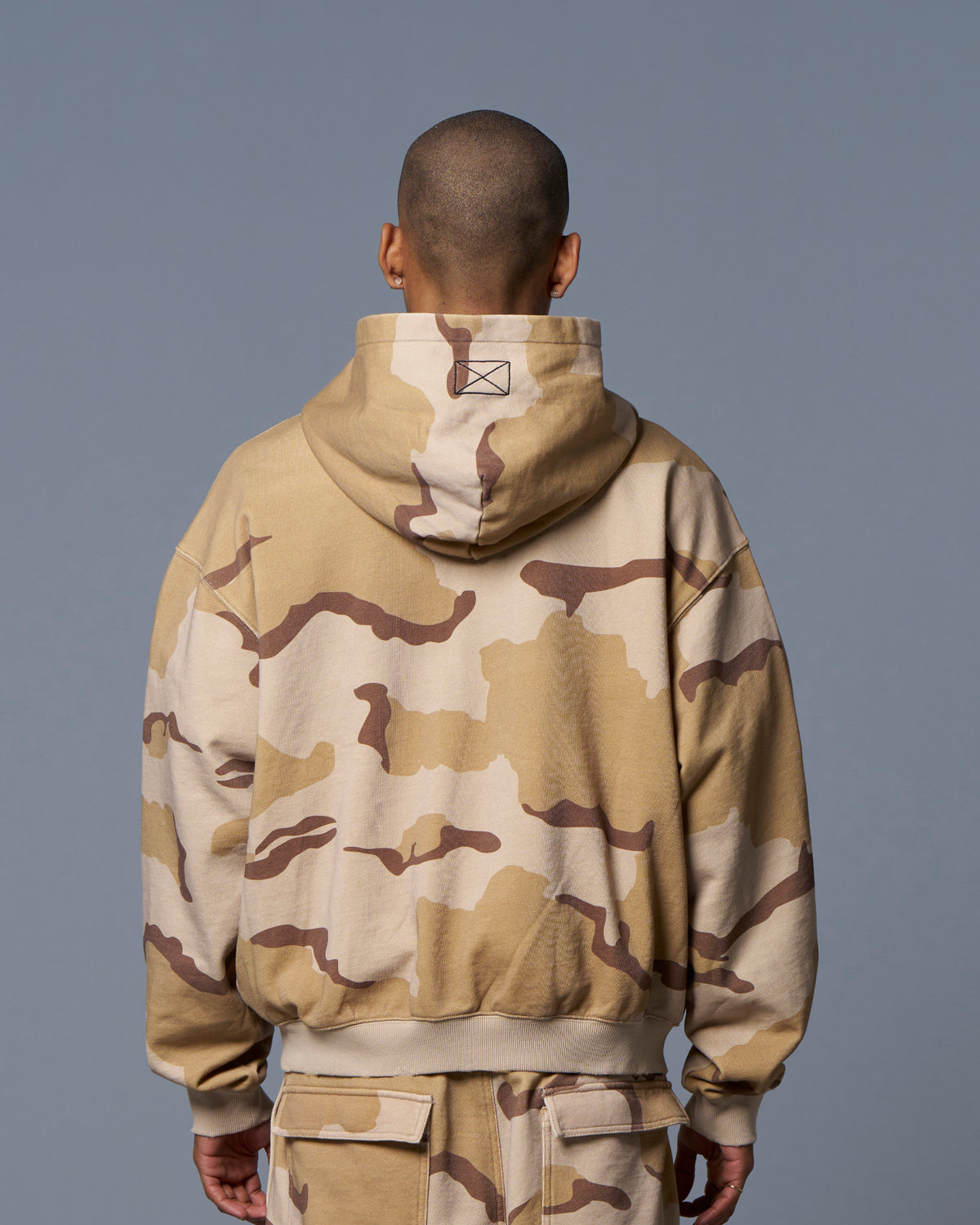 CLASSIC LOGO ZIP UP HOODY - DESERT