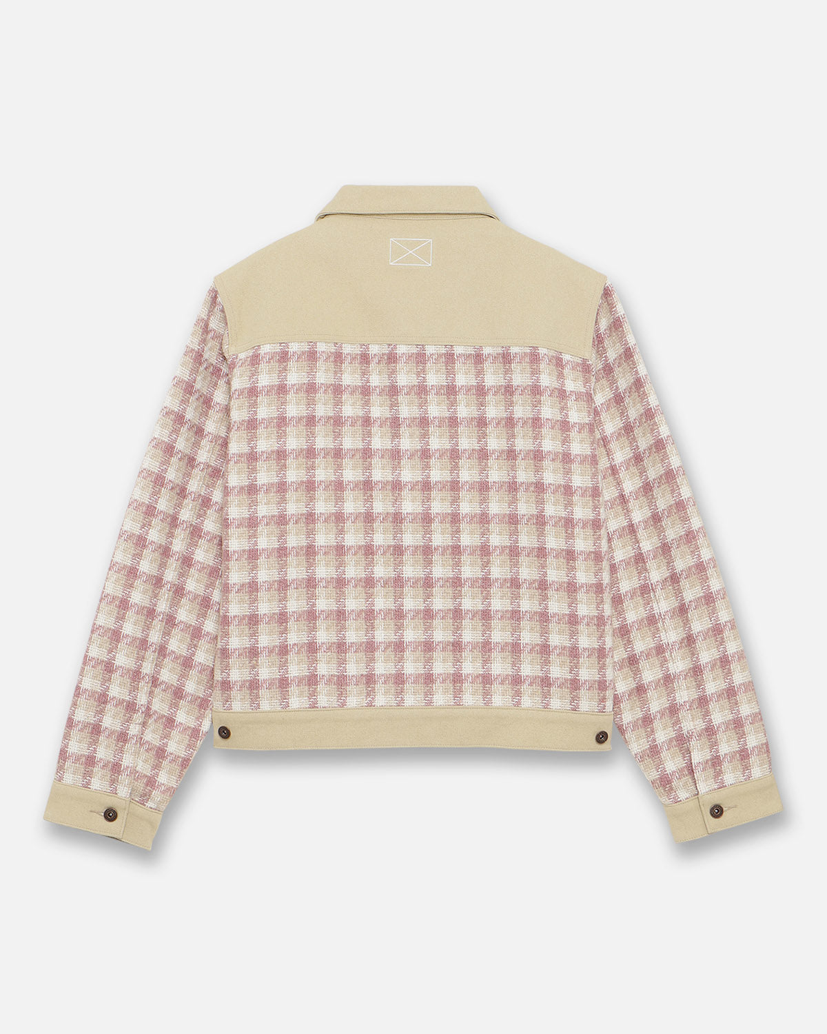 PAINTER CHECK TRUCKER JACKET - PINK