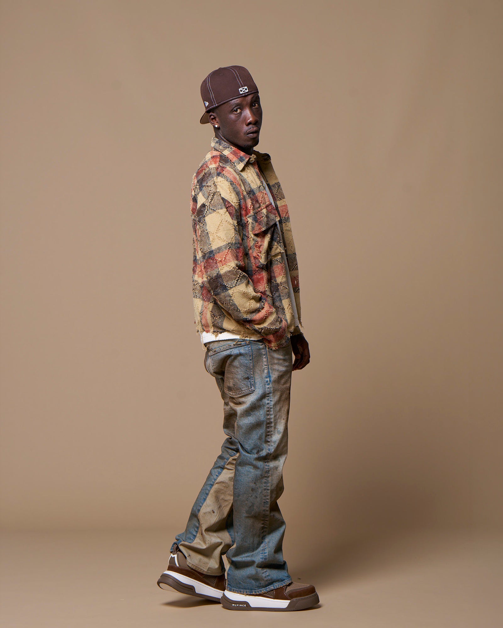 DISTRESSED CHECK SHIRTS - RED