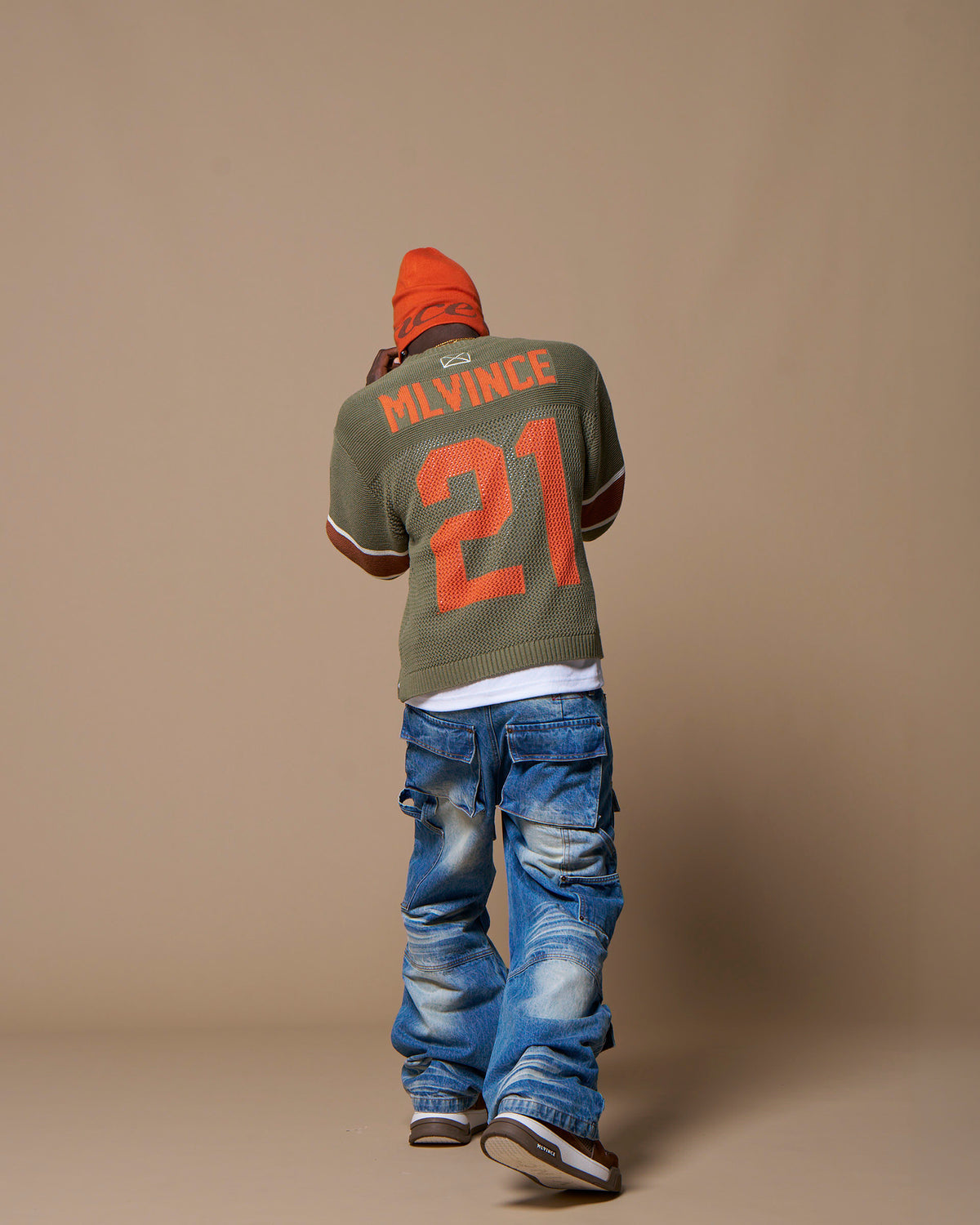SCRIPT LOGO BEANIE - ORANGE