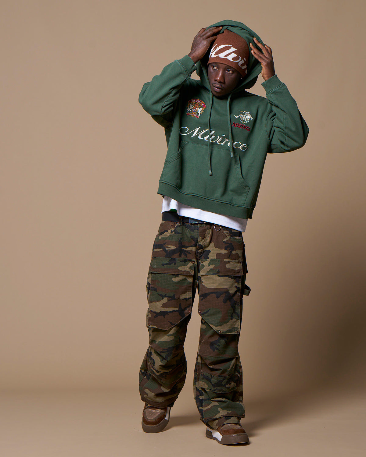 SCRIPT LOGO HOODY - GREEN