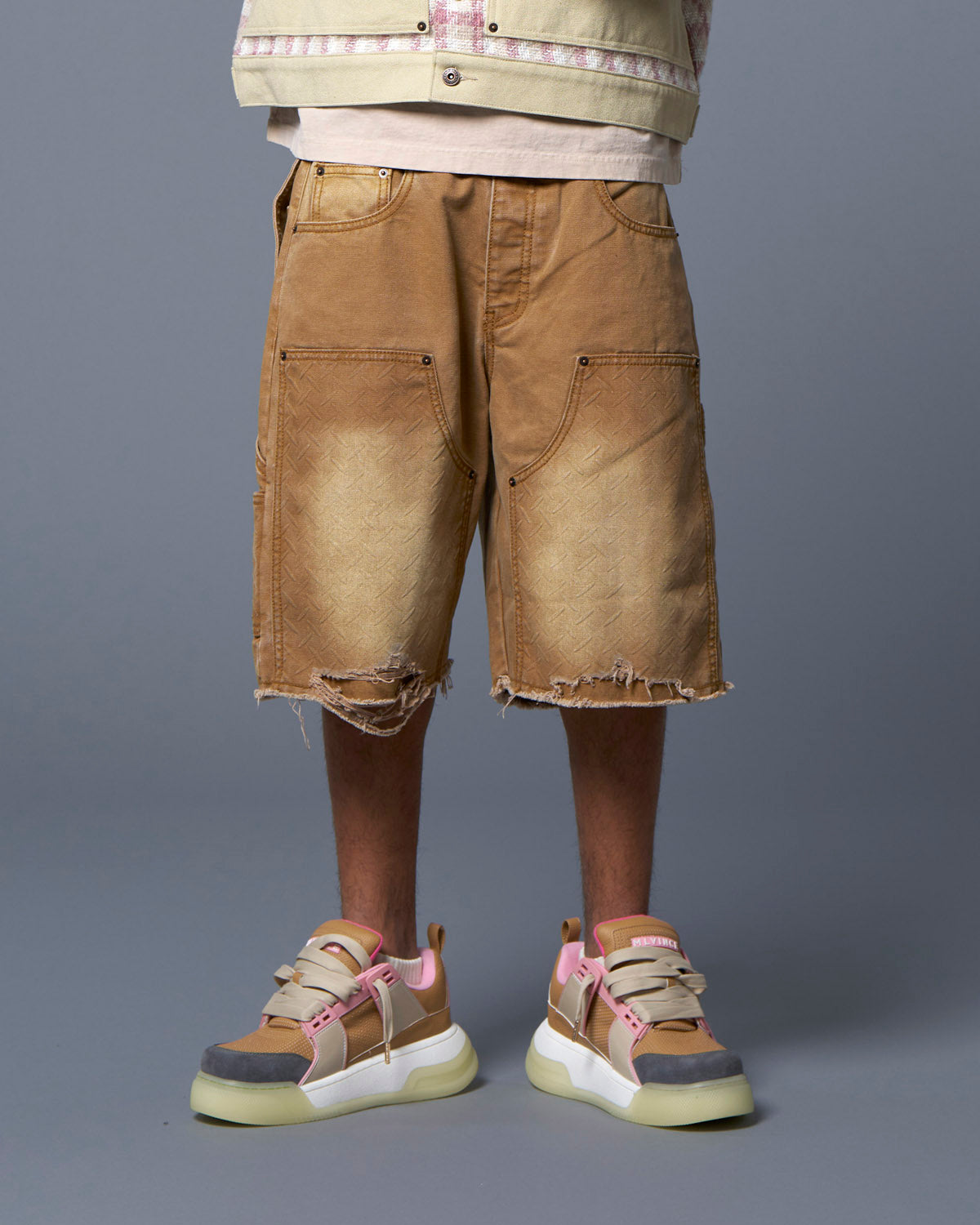 DOUBLE KNEE HOLSTER SHORTS - BEIGE