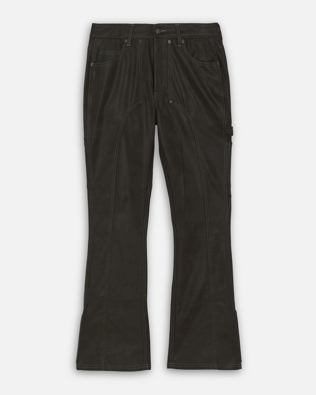 FAUX LEATHER HOLSTER PANTS - BLACK
