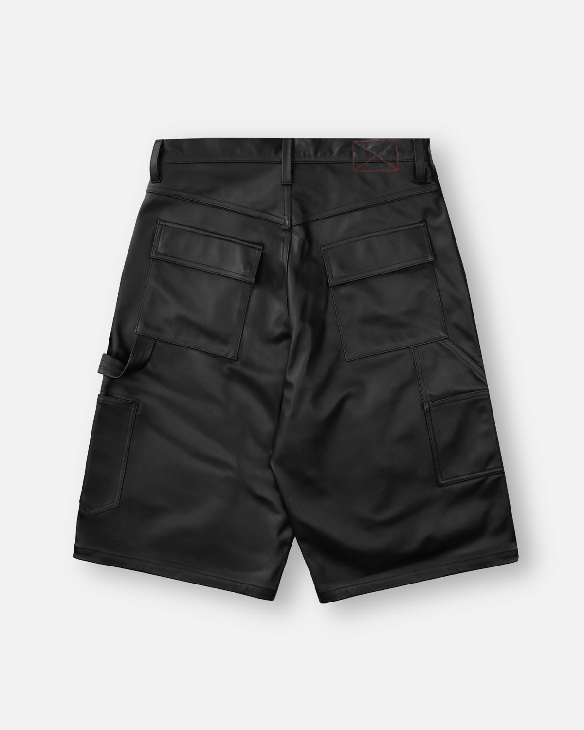 mlvince メルビンス カーゴショーツ ブラック サイズL ゆきち LEATHER CARGO SHORTS - BLACK