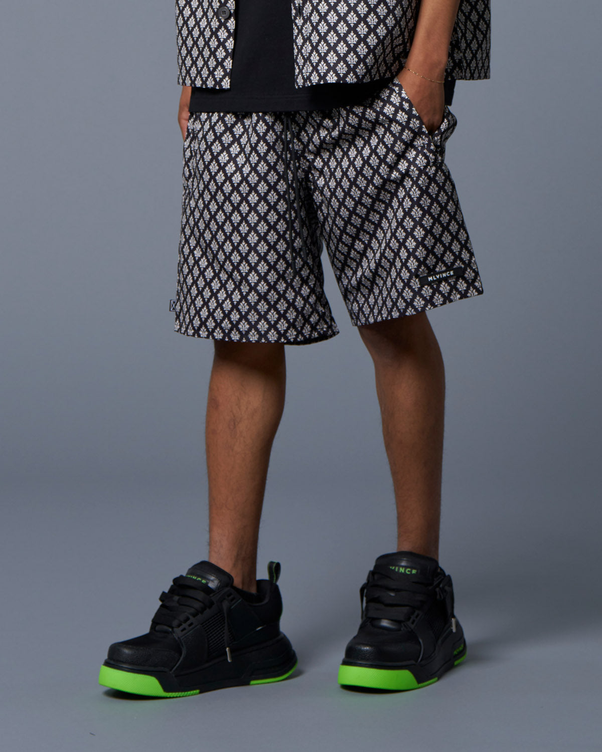 MONOGRAM SHORTS - BLACK