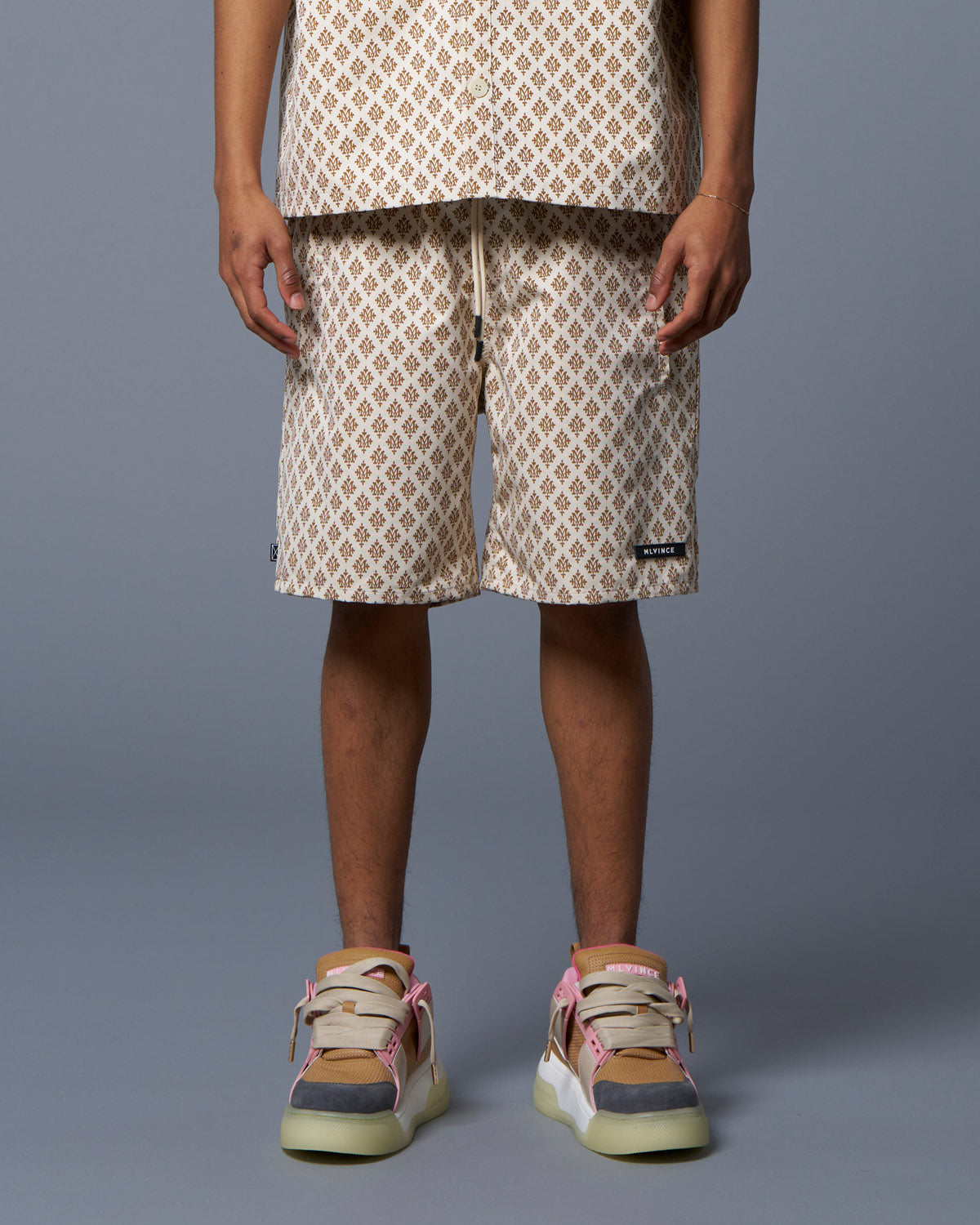 MONOGRAM SHORTS - CREAM