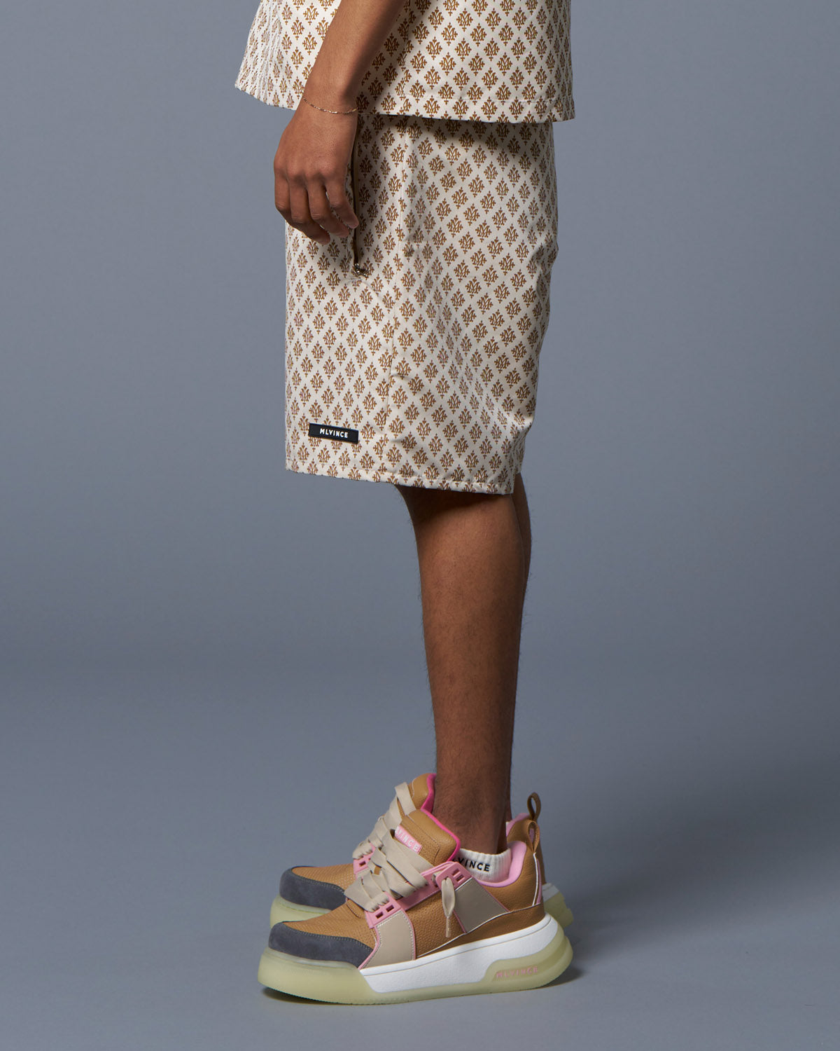 MONOGRAM SHORTS - CREAM