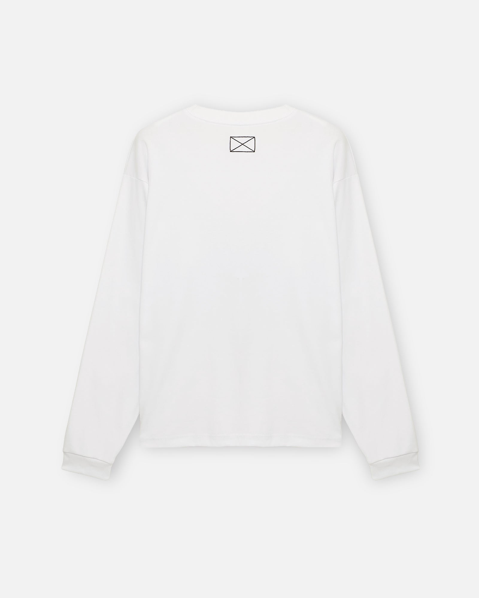 CLASSIC LOGO BOX LS TEE - WHITE