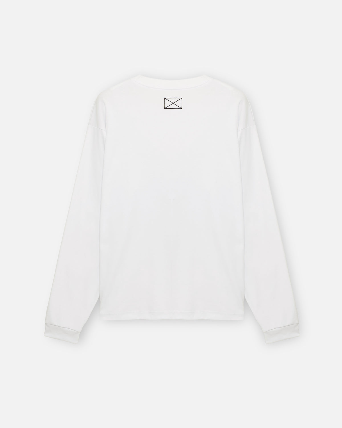 CLASSIC LOGO BOX LS TEE - WHITE
