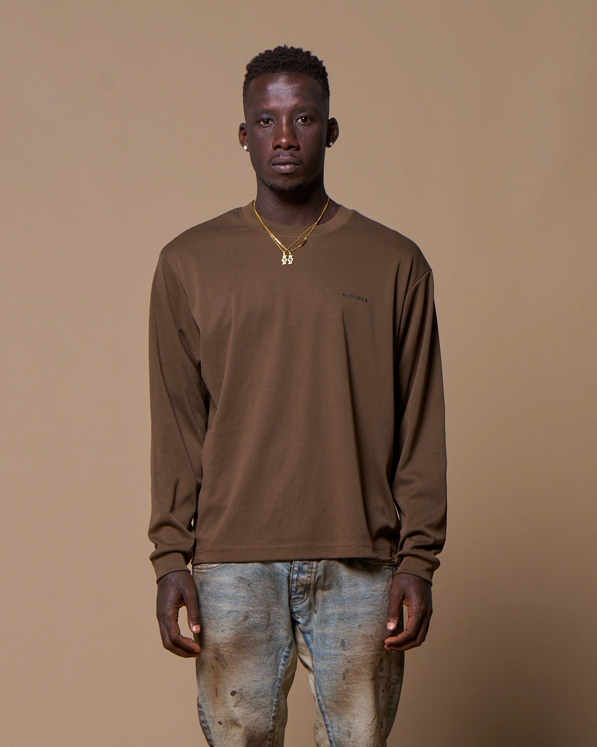 CLASSIC LOGO BOX LS TEE - OLIVE
