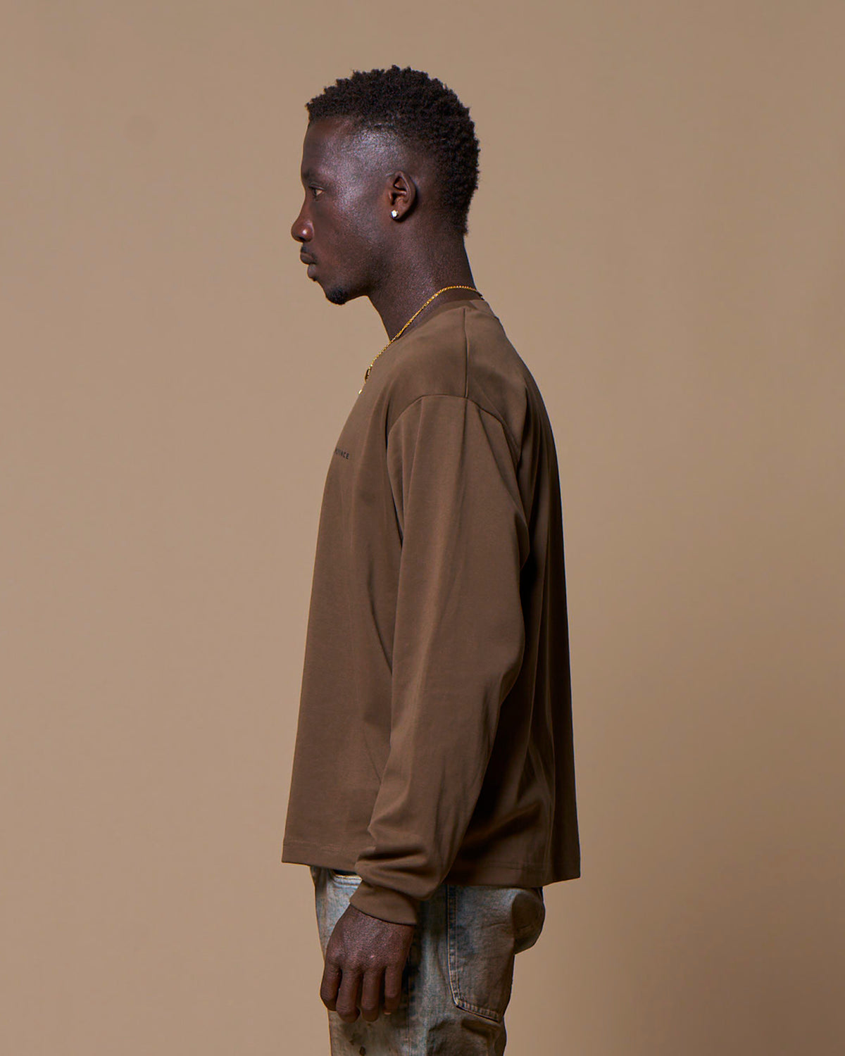 CLASSIC LOGO BOX LS TEE - OLIVE
