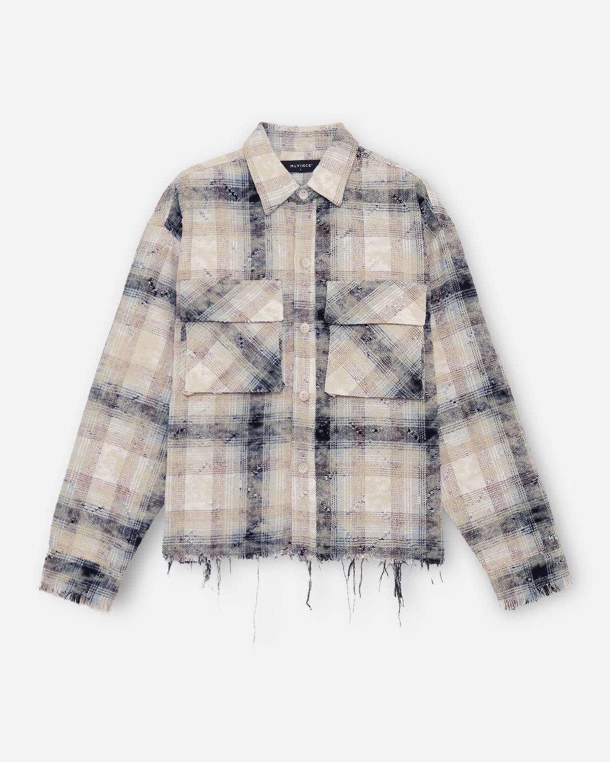 DISTRESSED CHECK SHIRTS - BLUE