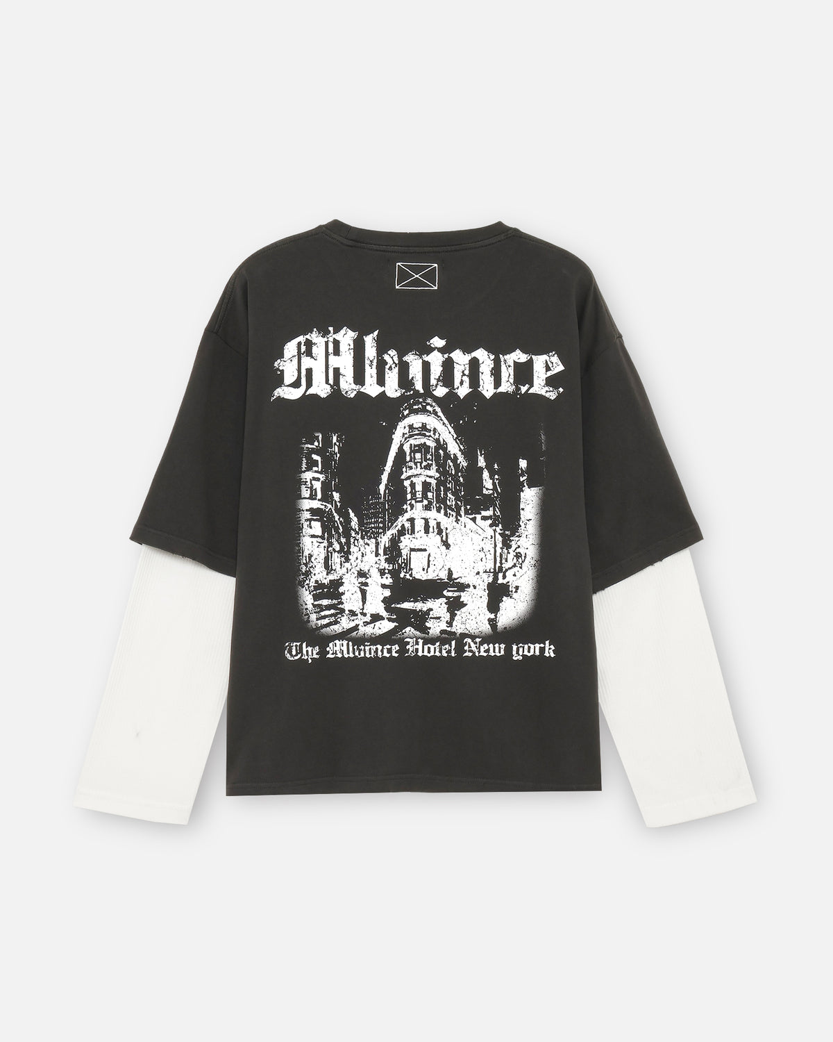 MLV HOTEL LAYERED LS TEE - WASHED BLACK