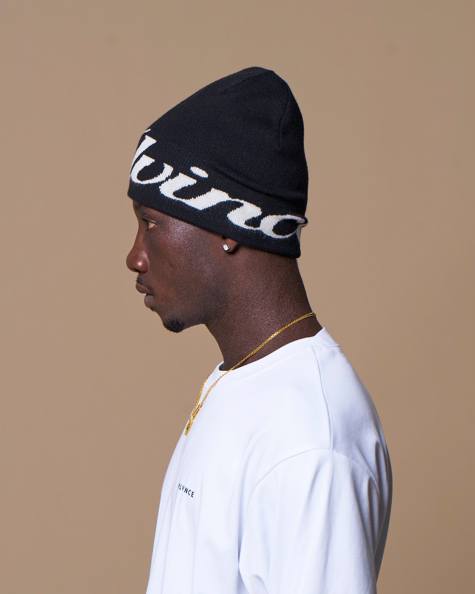 SCRIPT LOGO BEANIE - BLACK