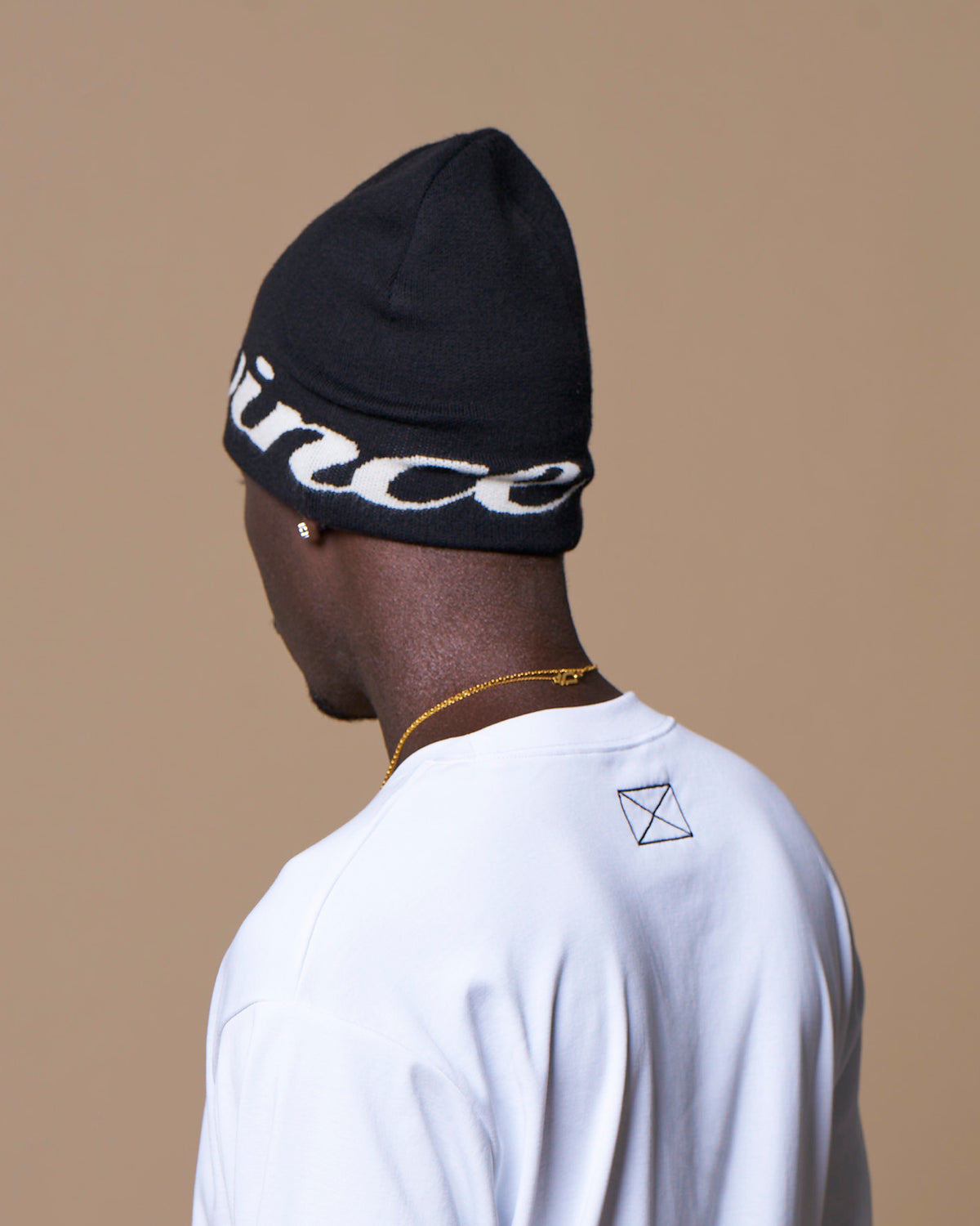 SCRIPT LOGO BEANIE - BLACK