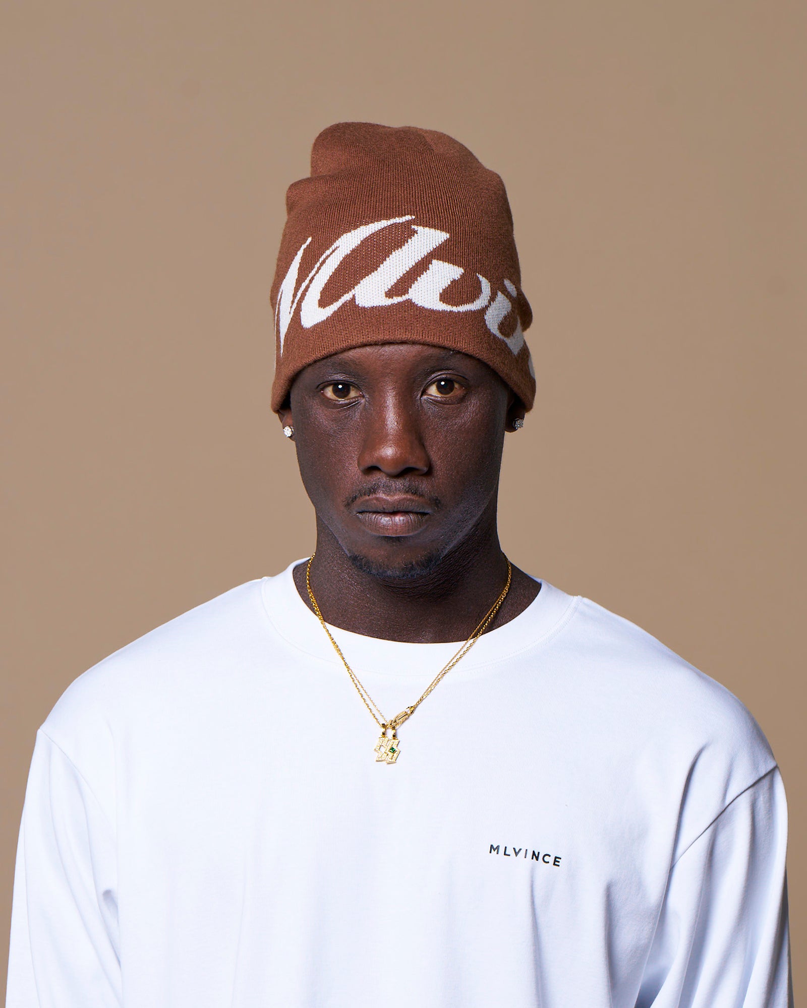 SCRIPT LOGO BEANIE - ORANGE