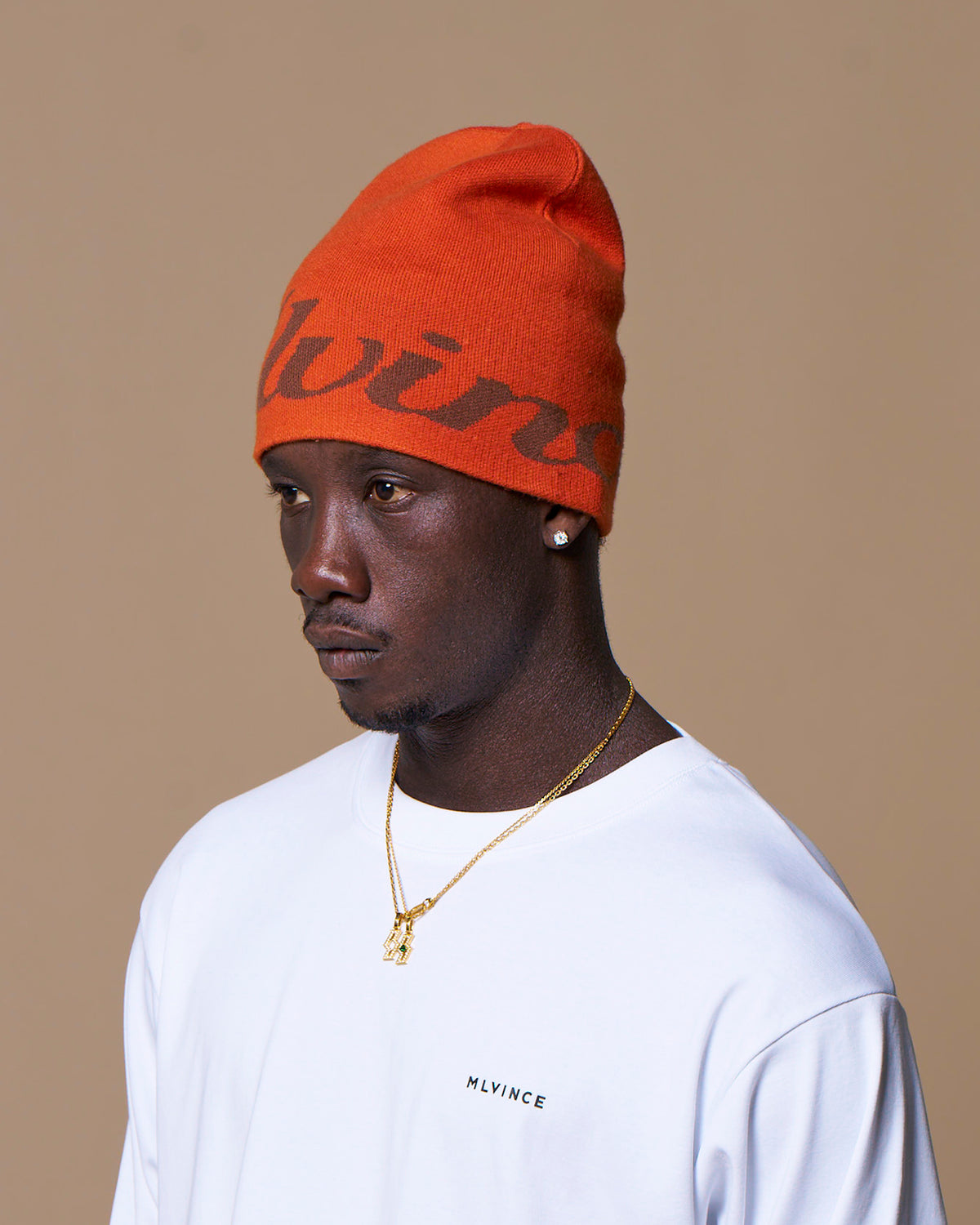 SCRIPT LOGO BEANIE - ORANGE