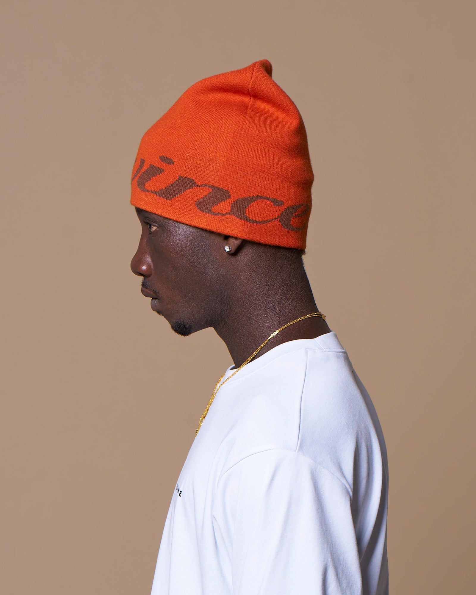 SCRIPT LOGO BEANIE - ORANGE