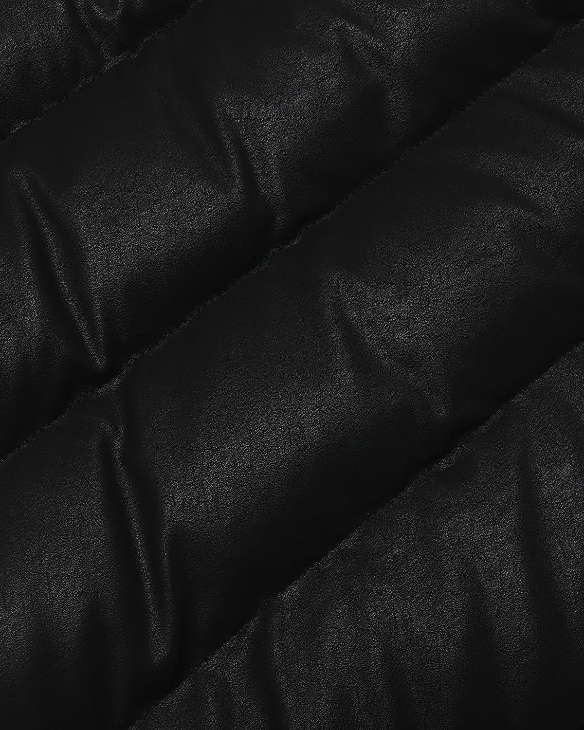 PUFFER BIKER JACKET - BLACK