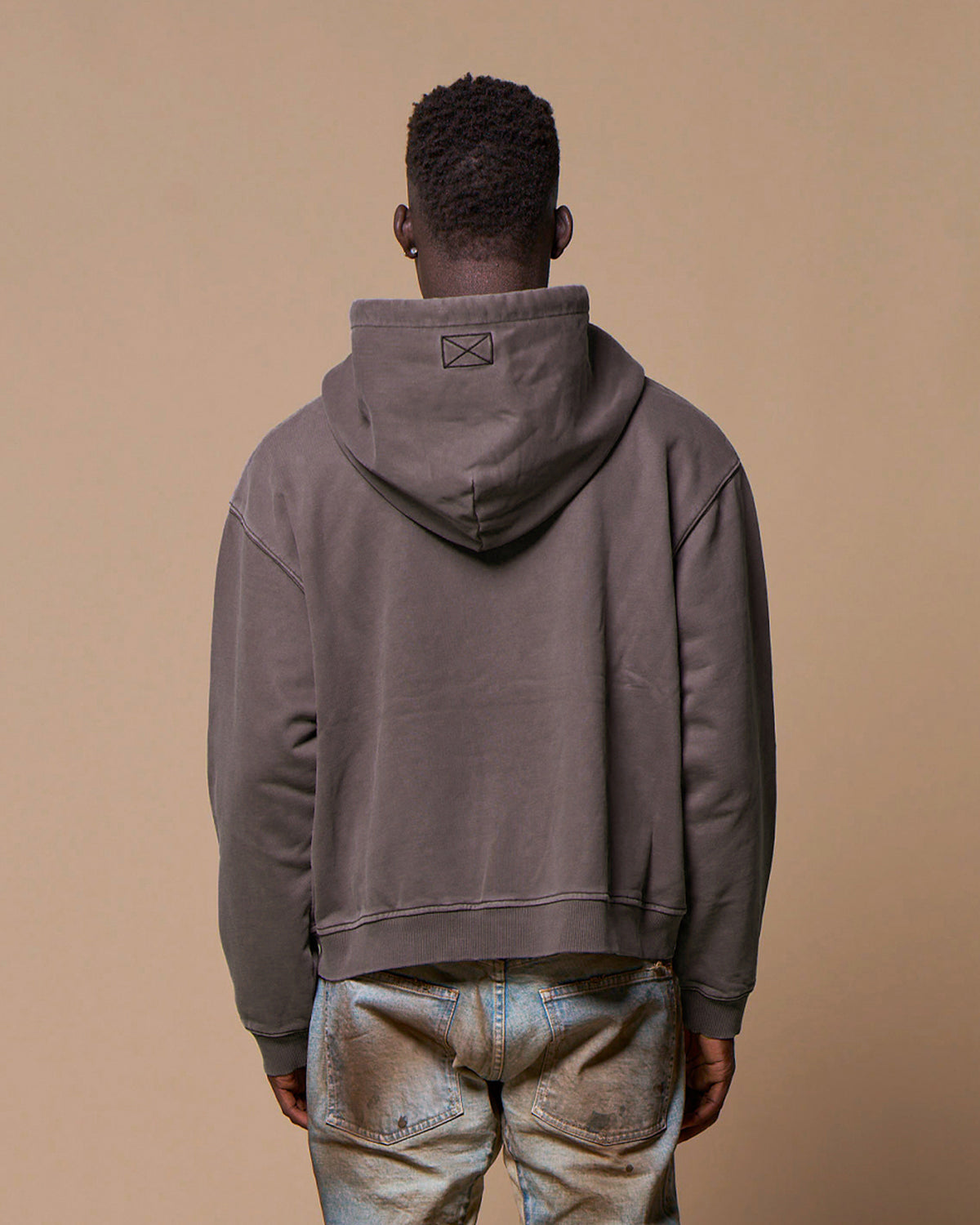 SCRIPT LOGO HOODY - CHARCOAL