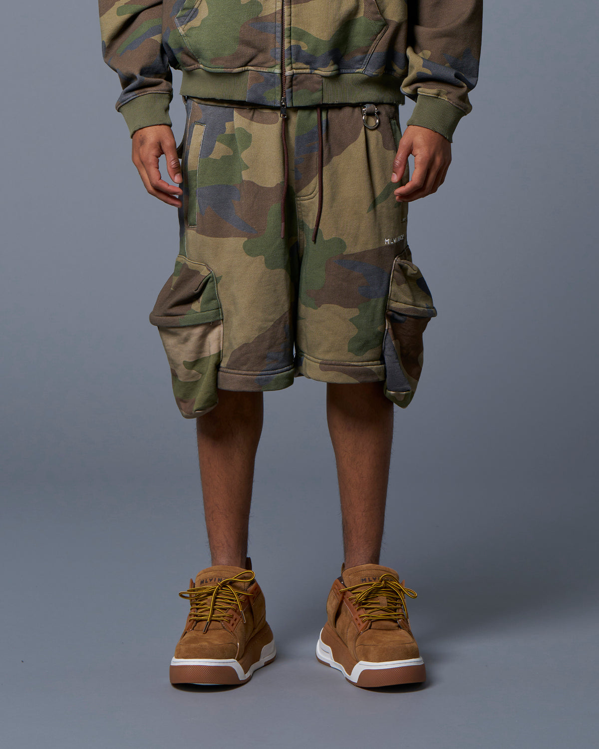 2WAY SWEAT CARGO PANTS - WOODLAND