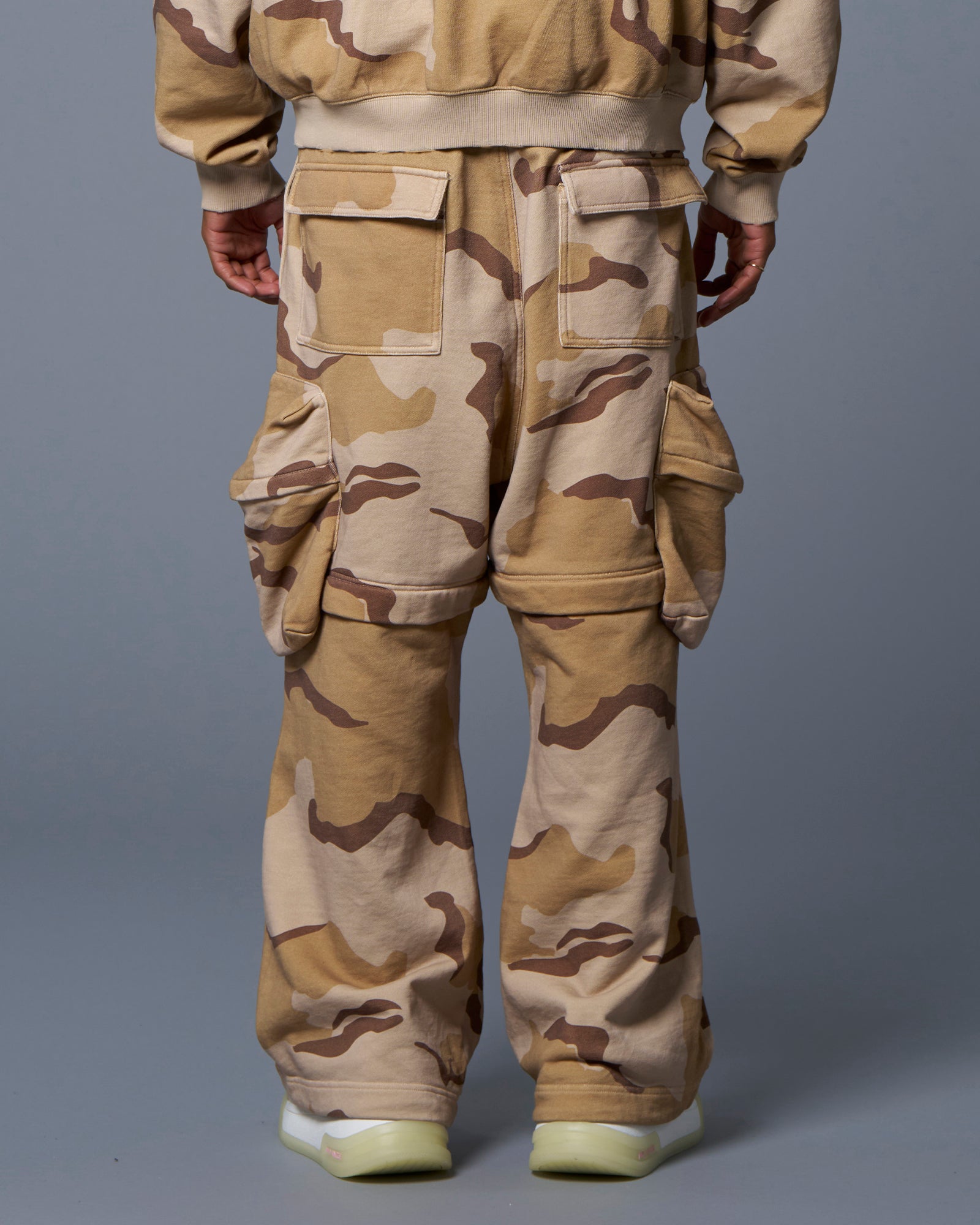 2WAY SWEAT CARGO PANTS - DESERT