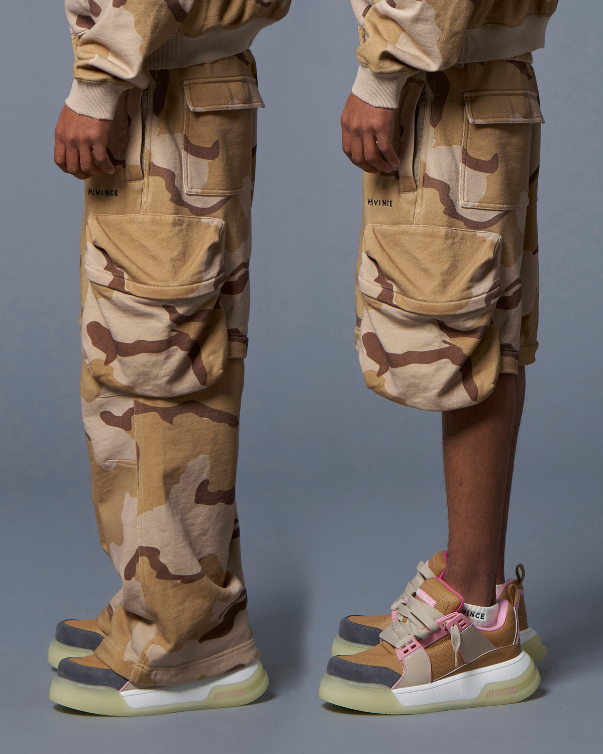 2WAY SWEAT CARGO PANTS - DESERT