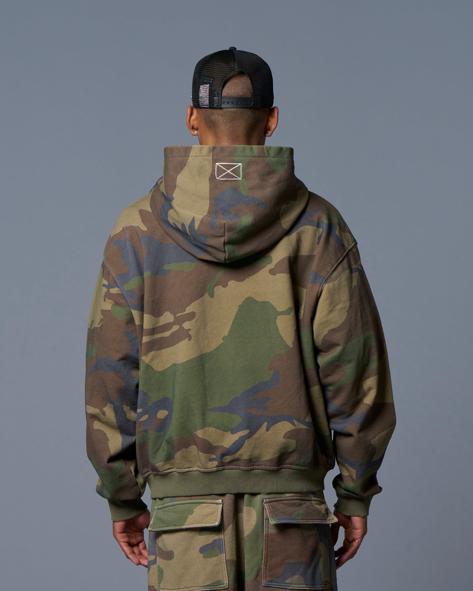 CLASSIC LOGO ZIP UP HOODY - WOODLAND