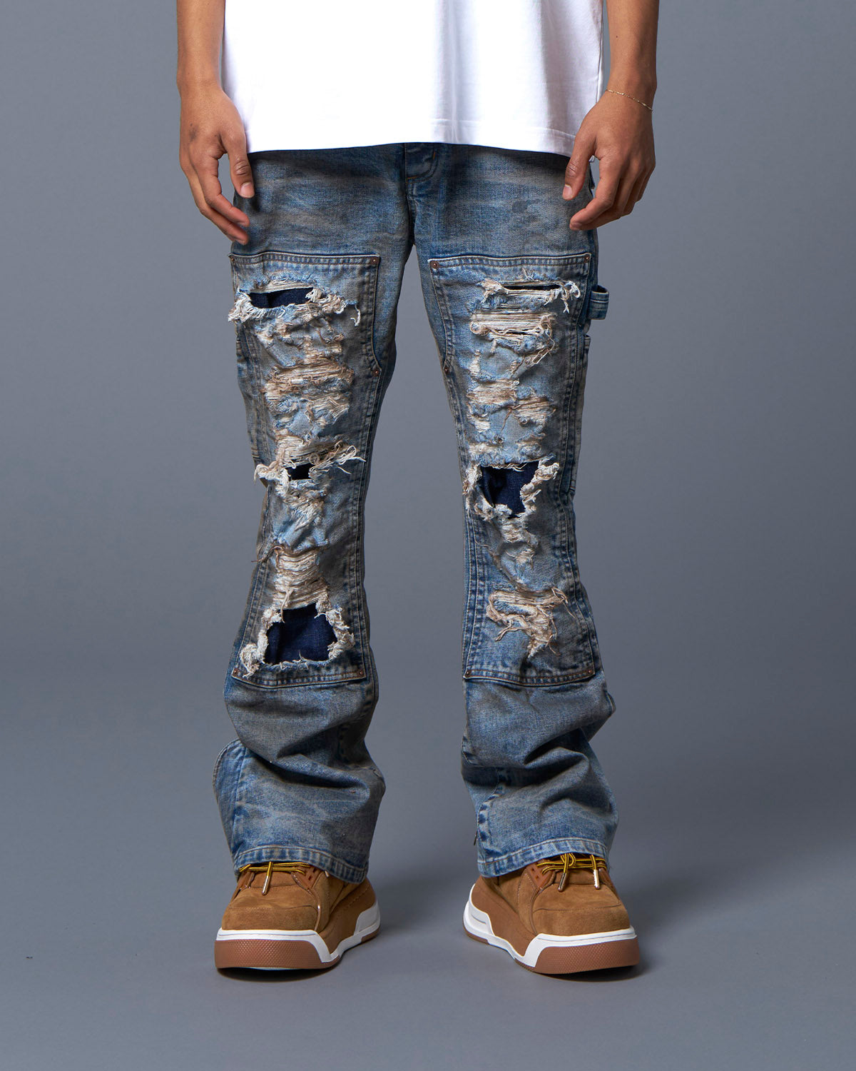 DOUBLE KNEE JEANS - INDIGO