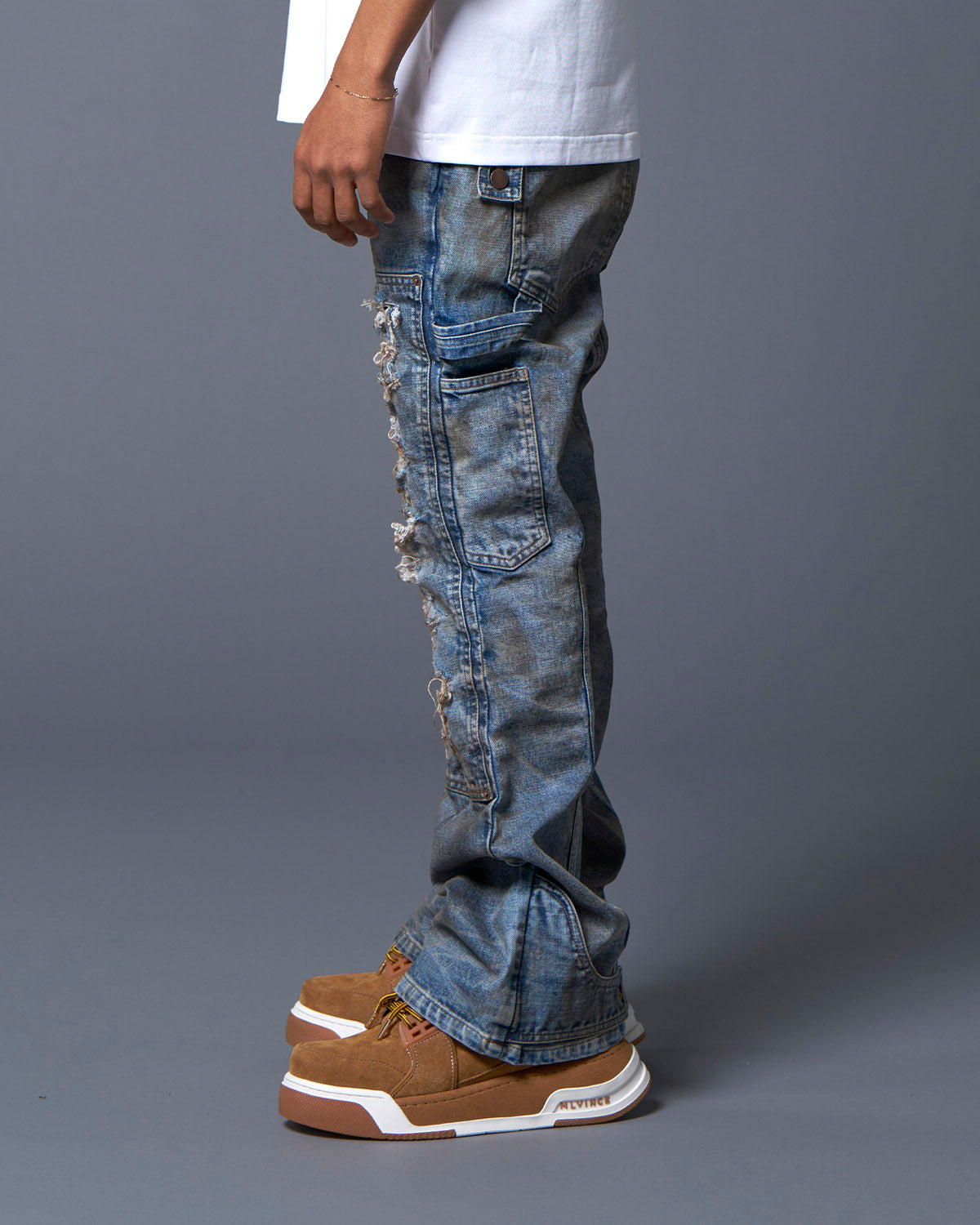 DOUBLE KNEE JEANS - INDIGO