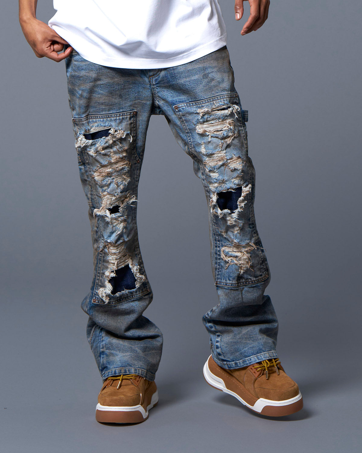 DOUBLE KNEE JEANS - INDIGO