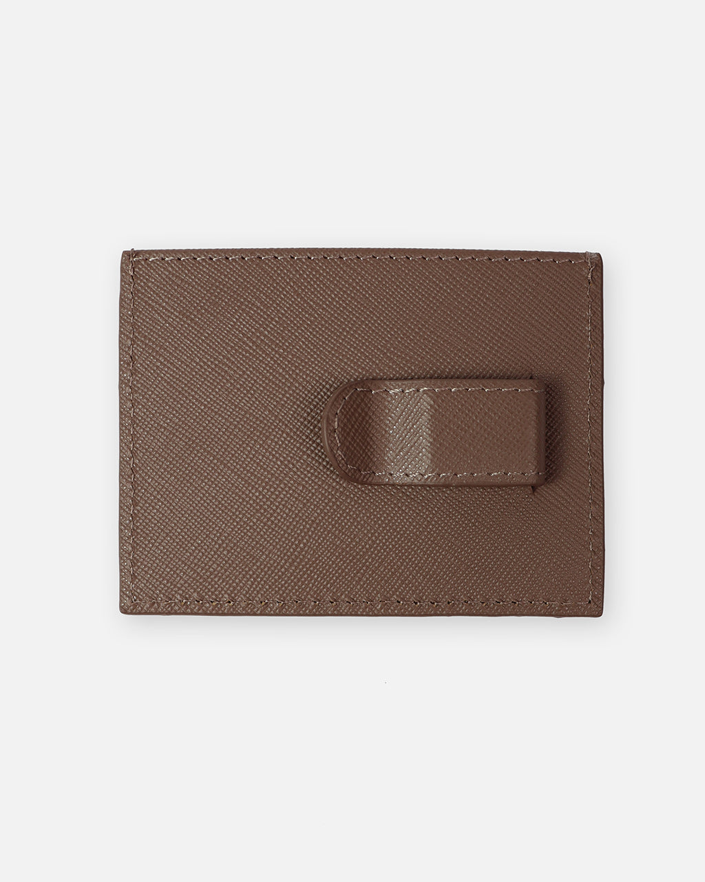 MONEY CLIP CARD CASE - MOCHA