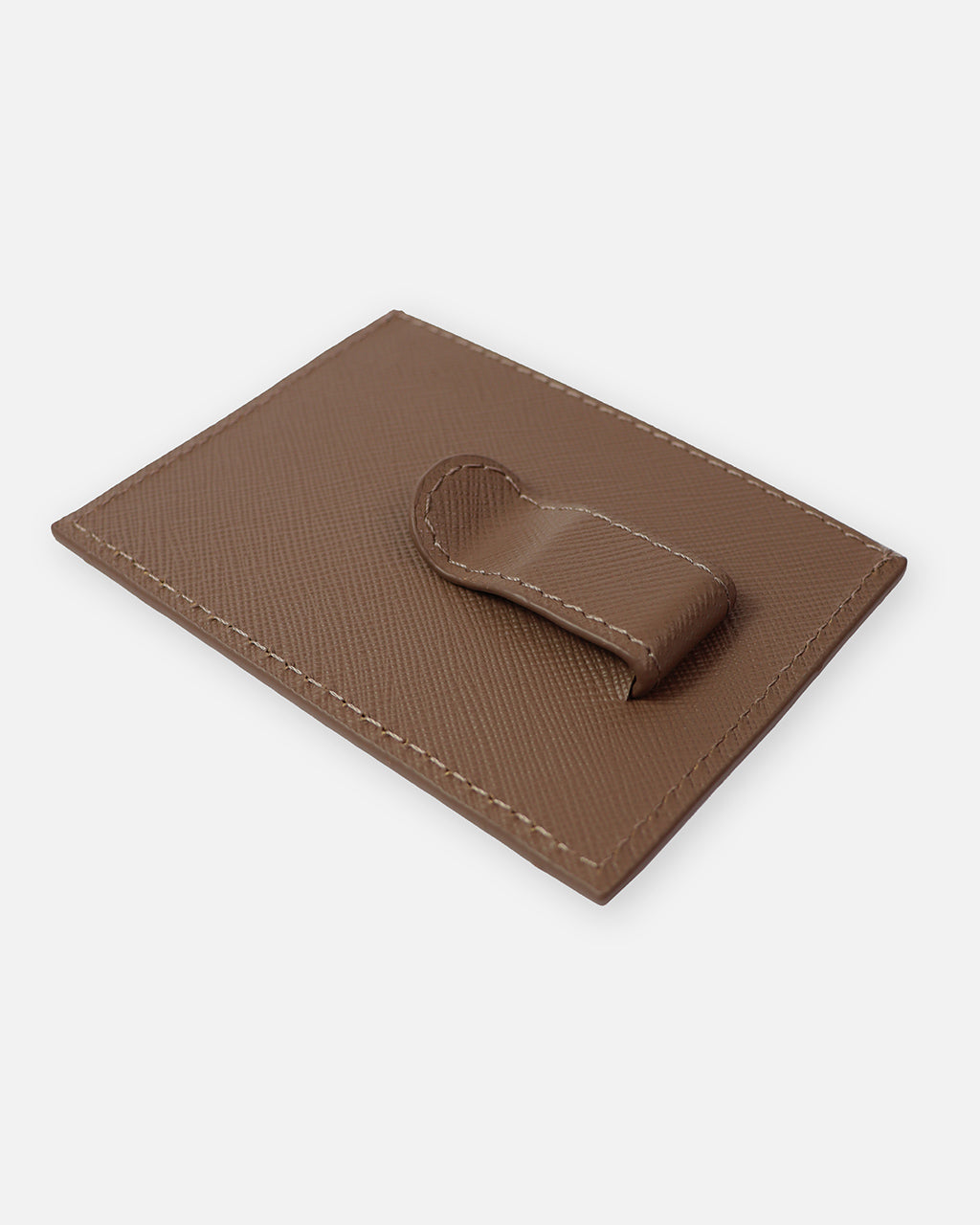 MONEY CLIP CARD CASE - MOCHA