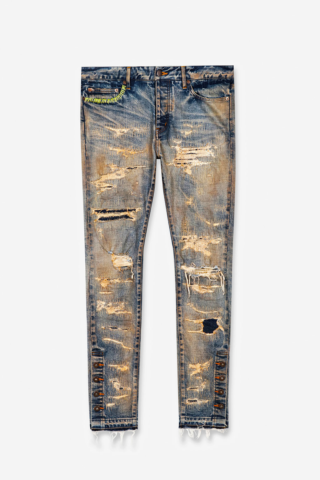 極美品 mlvince type-1 slim damage jeans デニム-