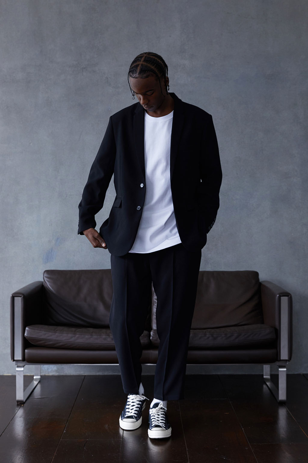 black tailored jacket