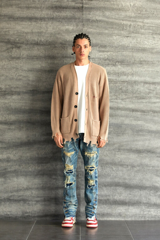 訳ありセール MLVINCE paisley distressed cardigan XL sitedev