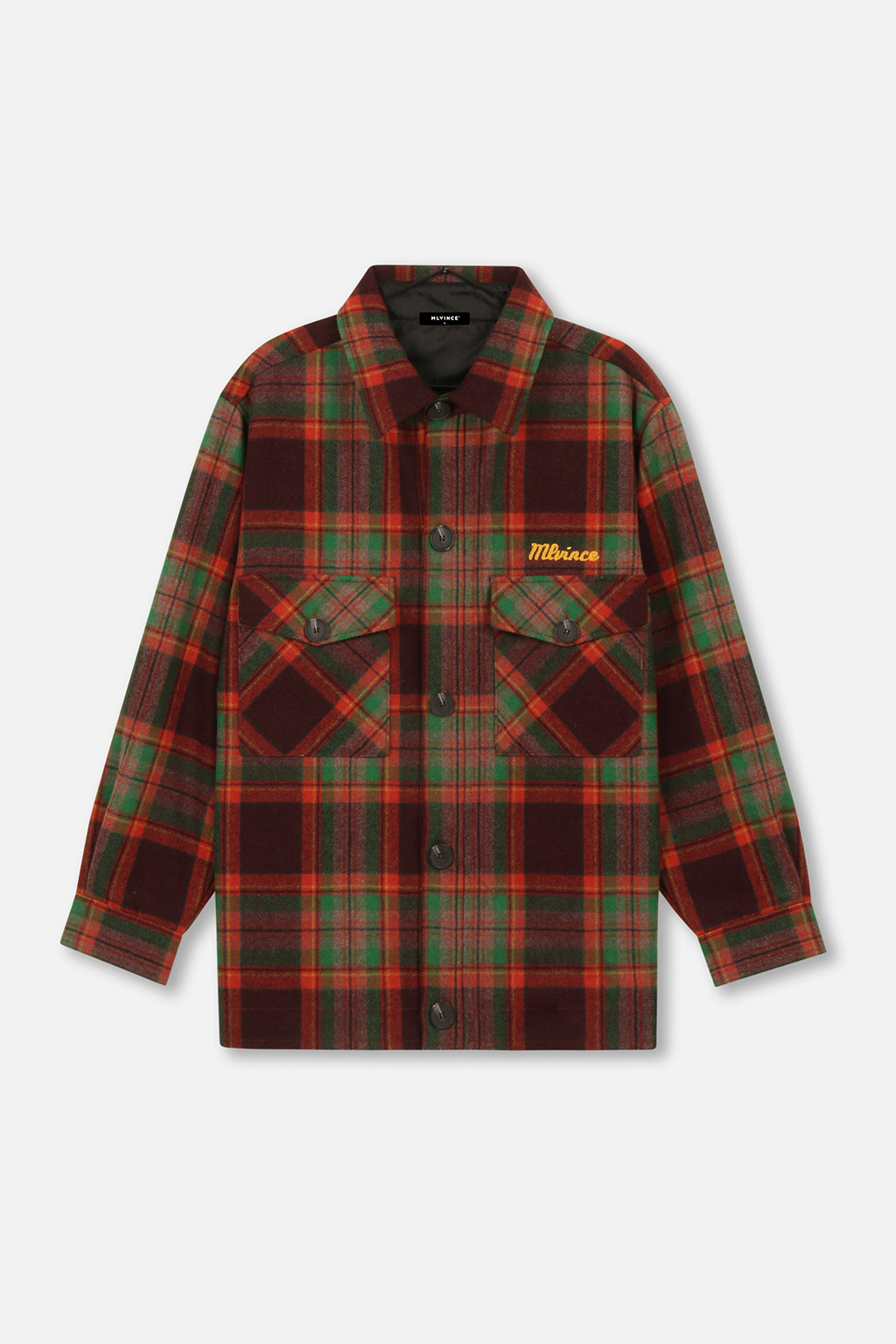 WOOL CHECK JACKET - RED
