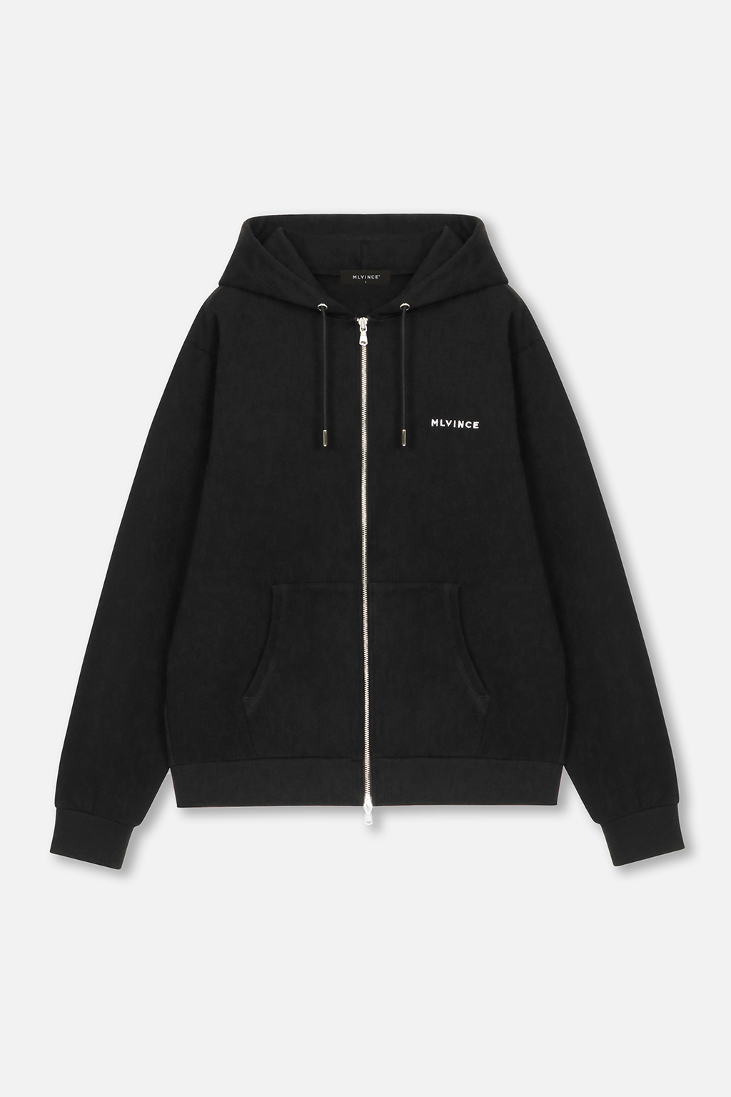 CLASSIC LOGO ZIP UP HOODY - BLACK - MLVINCE