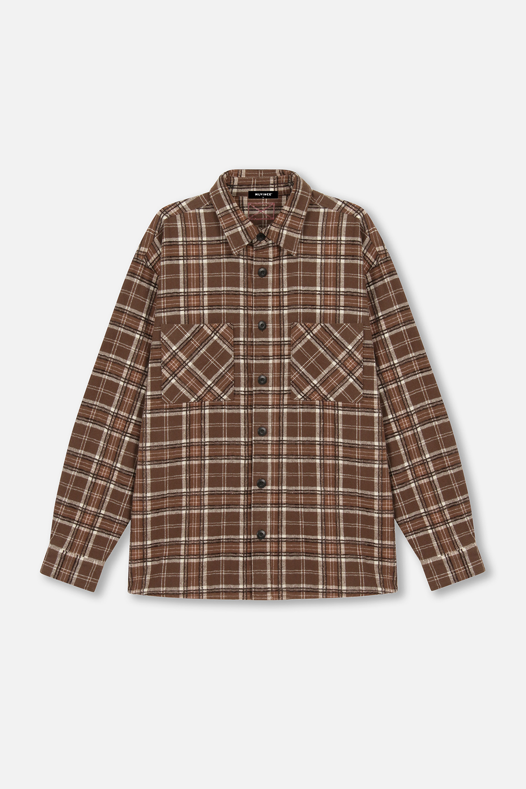 FLANNEL CHECK SHIRT - BROWN - MLVINCE